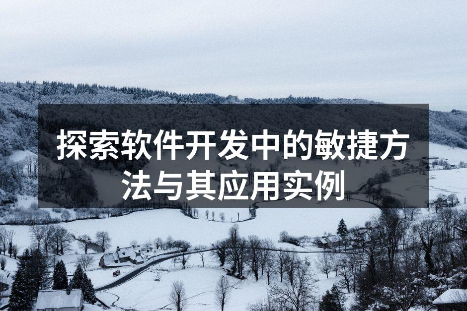探索软件开发中的敏捷方法与其应用实例